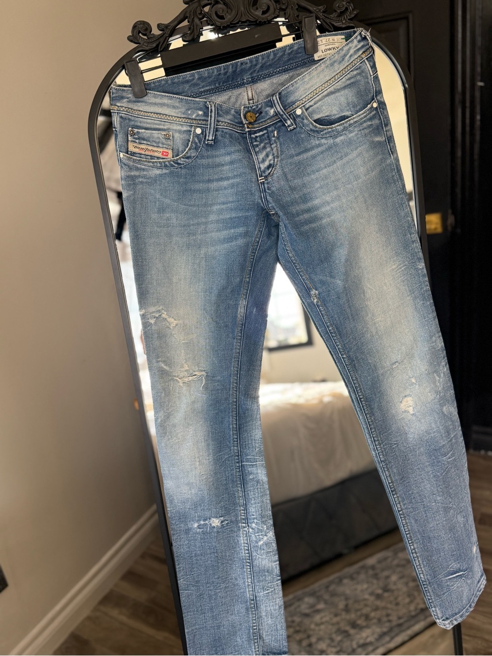 Diesel Light Blue Skinny Distressed Jeans